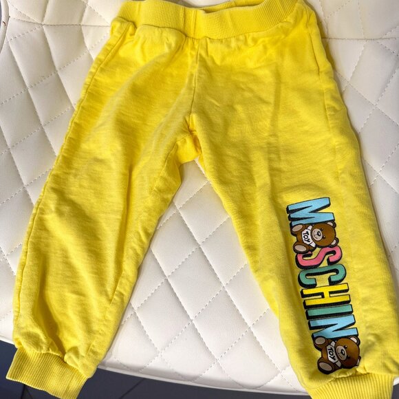 Moschino Baby Yellow Teddy Bear Tracksuit Set – Size 2T - Picture 2 of 4